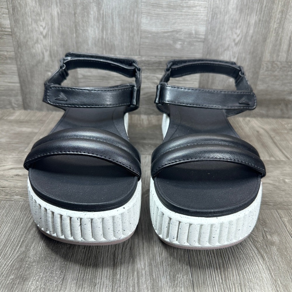 Reef Sandal Vista Higher Raya Women 10 Black Platform Padded Strap NEW B-25 - Picture 4 of 8
